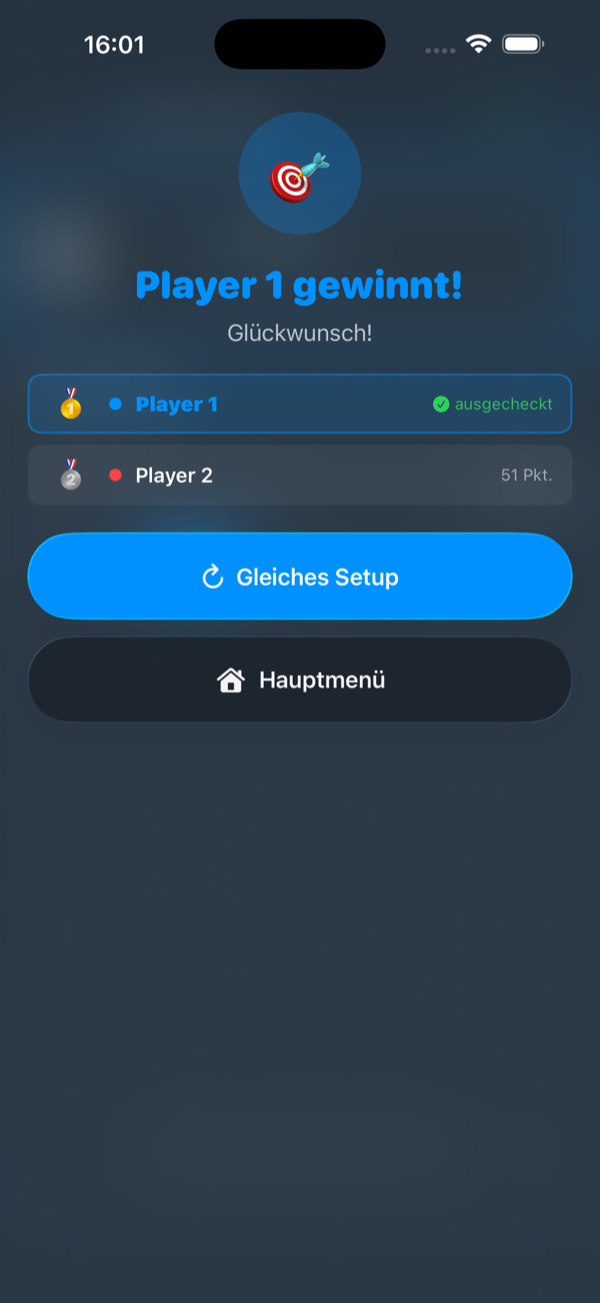 Darts Caller – Siegerehrung