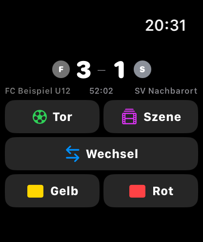 TikiTakaTrAIner auf der Apple Watch